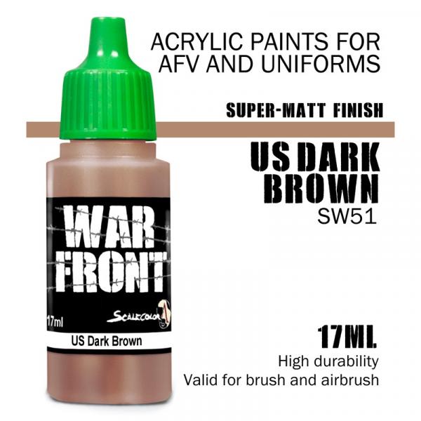 Scale75: SW-51 US DARK BROWN, Acrylic paint 17ml