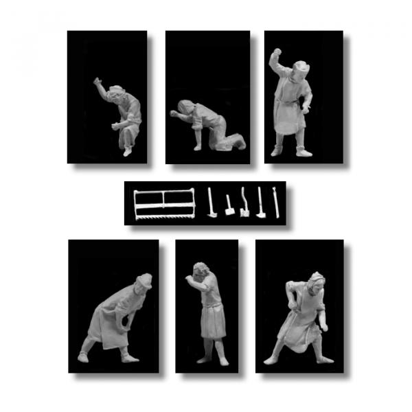 Valdemar-Miniatures: VA161 "Medieval Builders" Set#2 1:72
