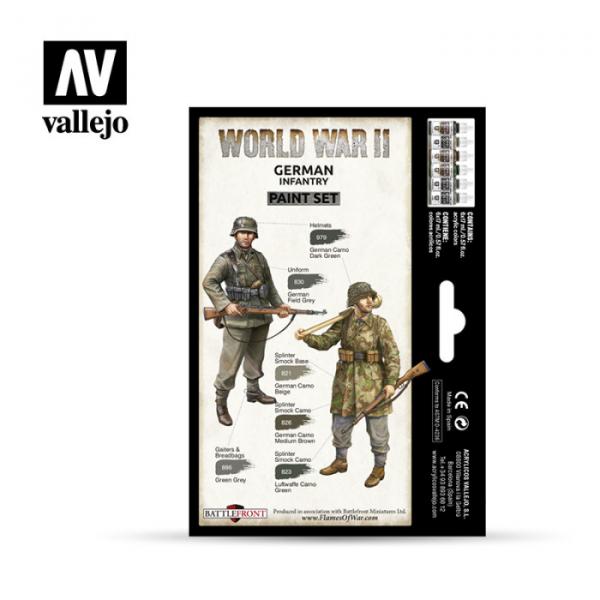 Vallejo Model Color Set: Vallejo 70.206 WWII German Infantry