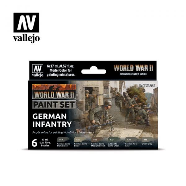 Vallejo Model Color Set: Vallejo 70.206 WWII German Infantry