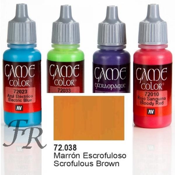 Vallejo Game Color: Scrofulous Brown 17ml (72.038)