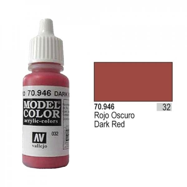 Vallejo Model Color - 032 Bordeauxrot (Dark Red), 17 ml (70.946)