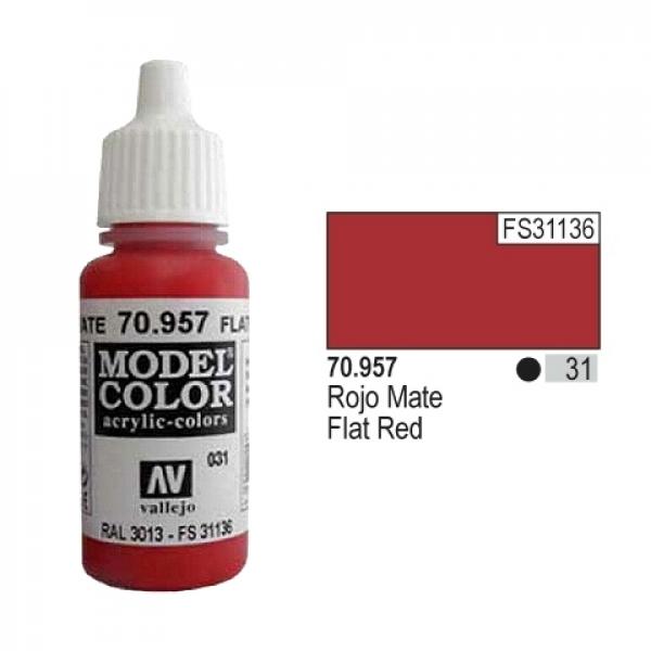 Vallejo Model Color - 031 Flat Red, 17 ml (70.957)