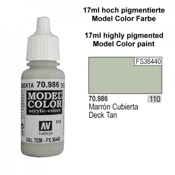 Vallejo Model Color - 110 Achatgrau (Deck Tan), 17 ml (70.986)
