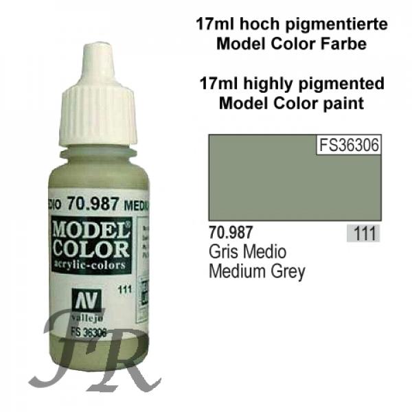 Vallejo Model Color - 111 Medium Grey, 17 ml (70.987)