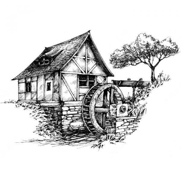 Green-Line: GL-GEB-061 Wassermühle 1:72