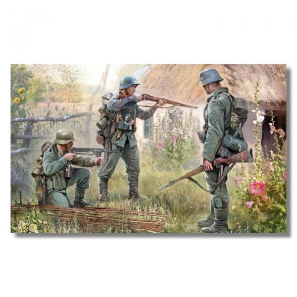 Zvezda 6105: WWII Figuren-Set Deutsche Infanterie 1:72