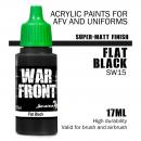 Scale75: SW-15 FLAT BLACK, Acrylic paint 17ml